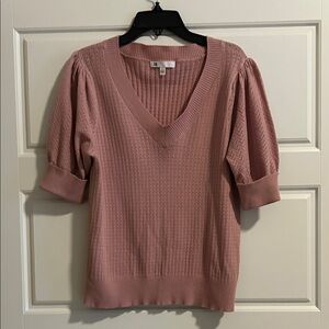 DR2 Blush Pink Ribbed Knit Top